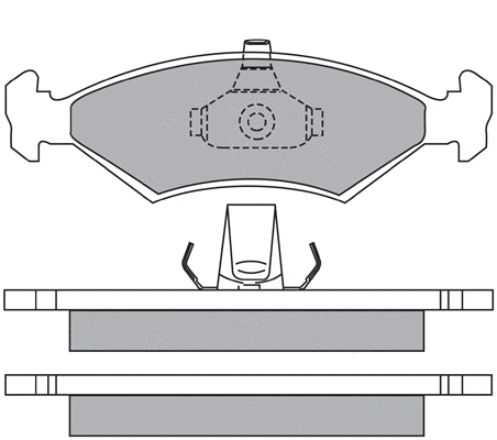 ASN-2069 AISIN Комплект тормозных колодок, дисковый тормоз (фото 1)