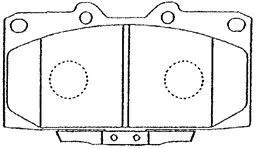 B1N006 AISIN Комплект тормозных колодок, дисковый тормоз (фото 1)