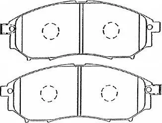 B1N036 AISIN Комплект тормозных колодок, дисковый тормоз (фото 1)