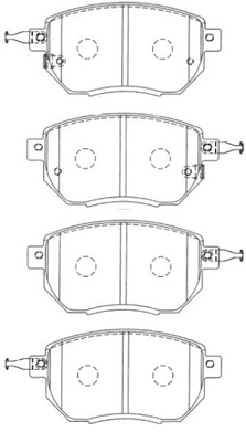 B1N079 AISIN Комплект тормозных колодок, дисковый тормоз (фото 1)