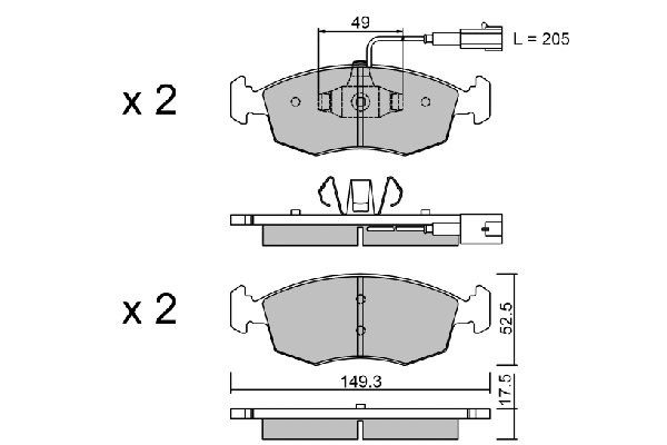 BPFI-1007 AISIN Комплект тормозных колодок, дисковый тормоз (фото 1)