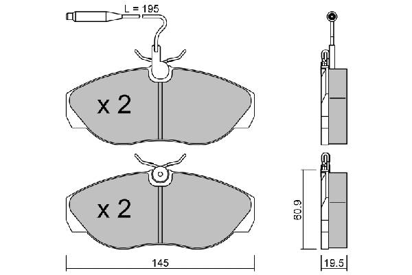 BPFI-1011 AISIN Комплект тормозных колодок, дисковый тормоз (фото 1)