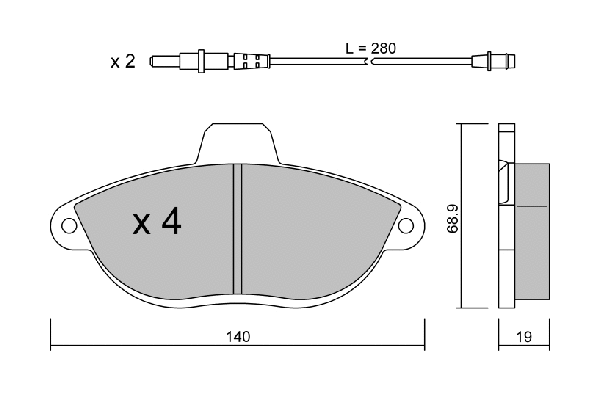 BPFI-1012 AISIN Комплект тормозных колодок, дисковый тормоз (фото 1)