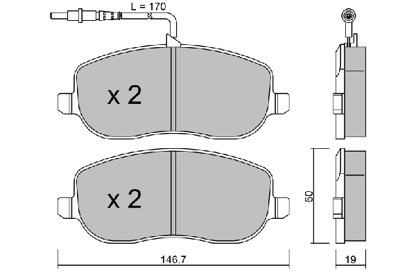 BPFI-1023 AISIN Комплект тормозных колодок, дисковый тормоз (фото 1)