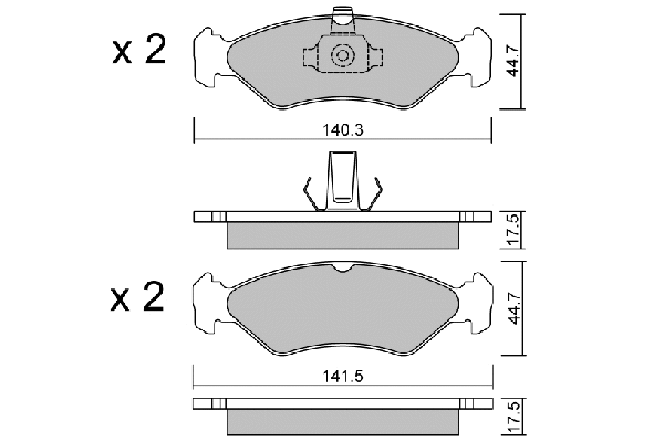 BPFO-1011 AISIN Комплект тормозных колодок, дисковый тормоз (фото 1)