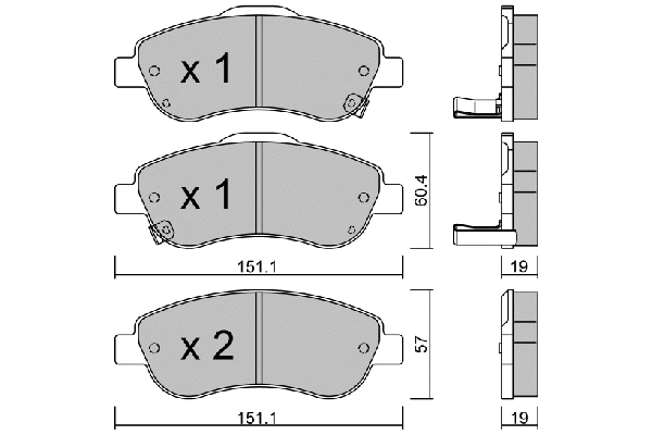 BPHO-1005 AISIN Комплект тормозных колодок, дисковый тормоз (фото 1)