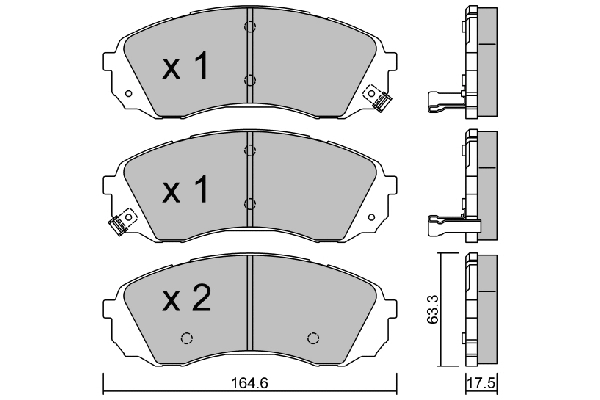 BPHY-1009 AISIN Комплект тормозных колодок, дисковый тормоз (фото 1)