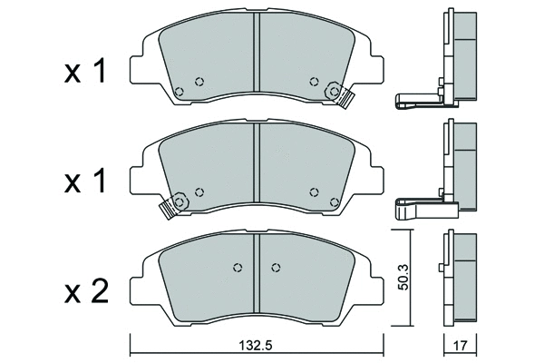 BPHY-1013 AISIN Комплект тормозных колодок, дисковый тормоз (фото 1)