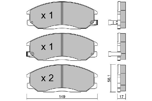 BPHY-1905 AISIN Комплект тормозных колодок, дисковый тормоз (фото 1)