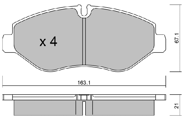 BPIV-1001 AISIN Комплект тормозных колодок, дисковый тормоз (фото 1)