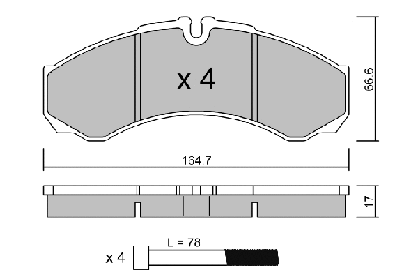 BPIV-1002 AISIN Комплект тормозных колодок, дисковый тормоз (фото 1)