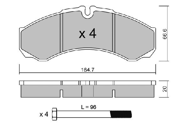 BPIV-2002 AISIN Комплект тормозных колодок, дисковый тормоз (фото 1)