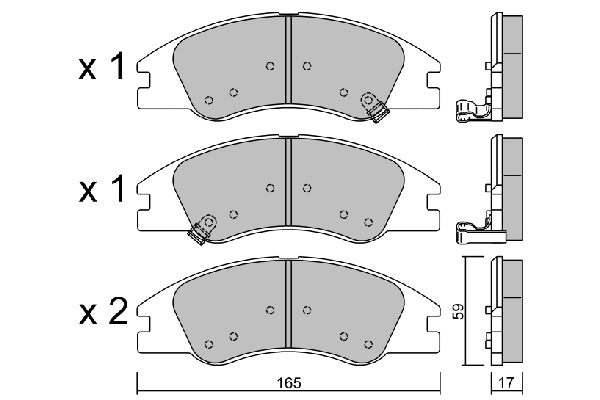 BPKI-1902 AISIN Комплект тормозных колодок, дисковый тормоз (фото 1)