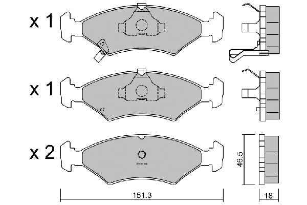 BPKI-1904 AISIN Комплект тормозных колодок, дисковый тормоз (фото 1)