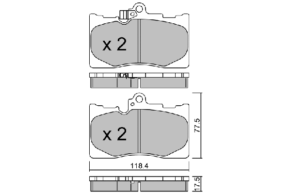 BPLX-1001 AISIN Комплект тормозных колодок, дисковый тормоз (фото 1)