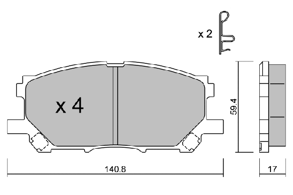 BPLX-1003 AISIN Комплект тормозных колодок, дисковый тормоз (фото 1)