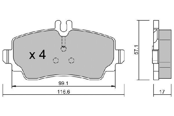 BPMB-1003 AISIN Комплект тормозных колодок, дисковый тормоз (фото 1)