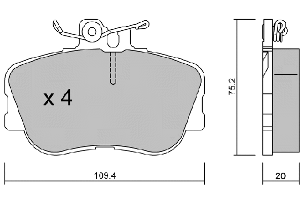 BPMB-1009 AISIN Комплект тормозных колодок, дисковый тормоз (фото 1)