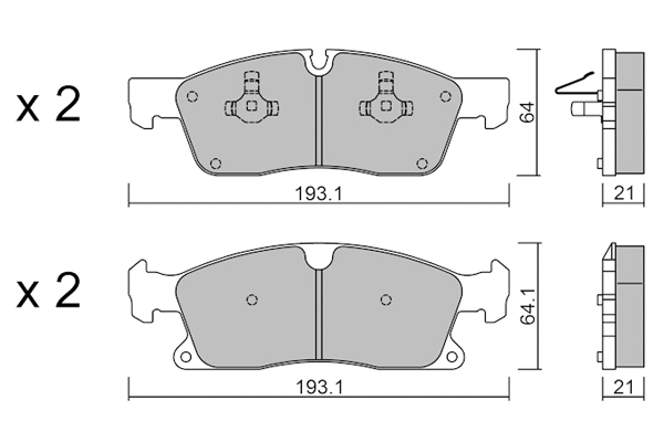 BPMB-1018 AISIN Комплект тормозных колодок, дисковый тормоз (фото 1)