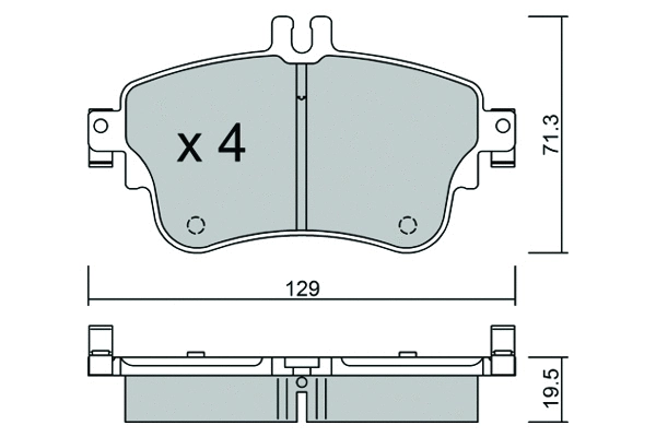BPMB-1019 AISIN Комплект тормозных колодок, дисковый тормоз (фото 1)