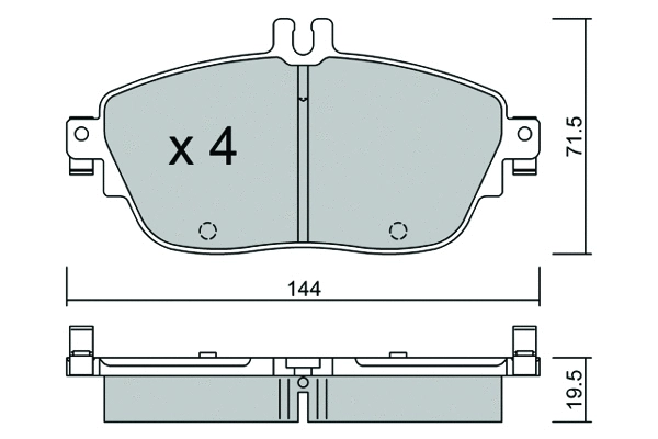 BPMB-1020 AISIN Комплект тормозных колодок, дисковый тормоз (фото 1)