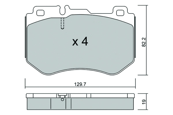 BPMB-1022 AISIN Комплект тормозных колодок, дисковый тормоз (фото 1)