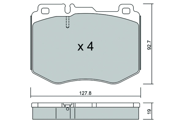 BPMB-1023 AISIN Комплект тормозных колодок, дисковый тормоз (фото 1)