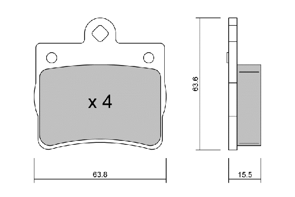 BPMB-2011 AISIN Комплект тормозных колодок, дисковый тормоз (фото 1)