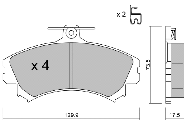 BPMI-1003 AISIN Комплект тормозных колодок, дисковый тормоз (фото 1)