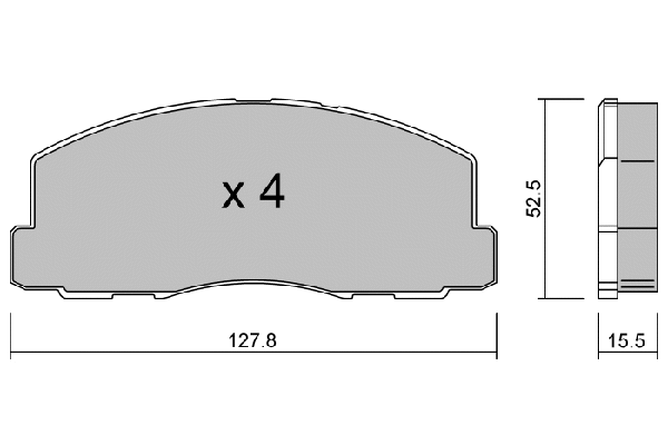BPMI-1903 AISIN Комплект тормозных колодок, дисковый тормоз (фото 1)