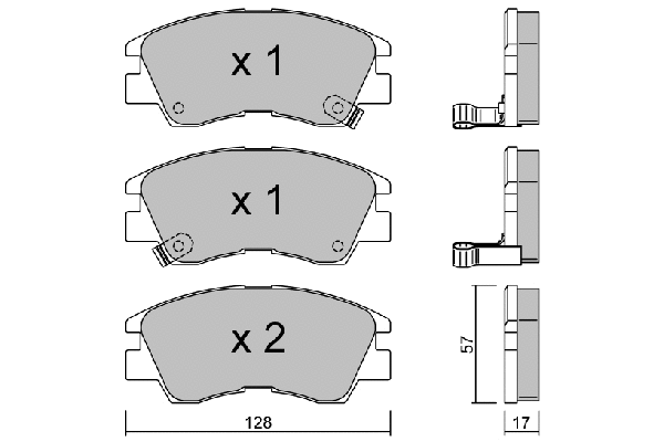 BPMI-1906 AISIN Комплект тормозных колодок, дисковый тормоз (фото 1)