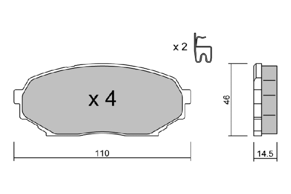 BPMZ-1900 AISIN Комплект тормозных колодок, дисковый тормоз (фото 1)