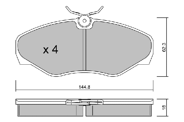 BPNI-1006 AISIN Комплект тормозных колодок, дисковый тормоз (фото 1)