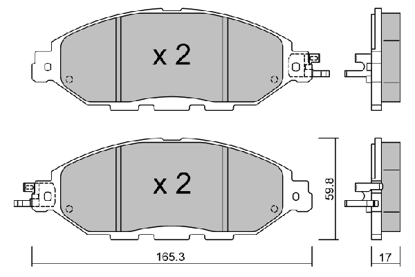 BPNI-1008 AISIN Комплект тормозных колодок, дисковый тормоз (фото 1)