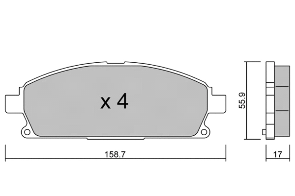 BPNI-1023 AISIN Комплект тормозных колодок, дисковый тормоз (фото 1)