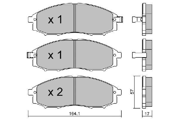 BPNI-1903 AISIN Комплект тормозных колодок, дисковый тормоз (фото 1)