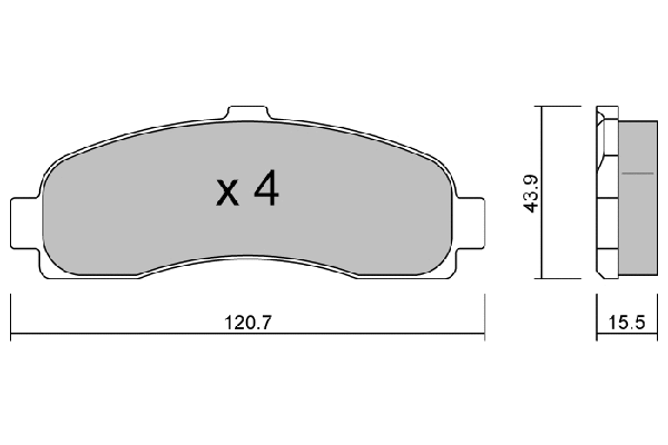 BPNI-1914 AISIN Комплект тормозных колодок, дисковый тормоз (фото 1)