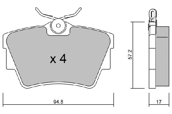BPNI-2006 AISIN Комплект тормозных колодок, дисковый тормоз (фото 1)