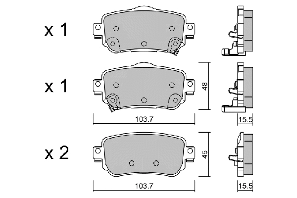 BPNI-2009 AISIN Комплект тормозных колодок, дисковый тормоз (фото 1)