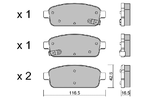 BPOP-2006 AISIN Комплект тормозных колодок, дисковый тормоз (фото 1)