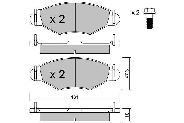 BPPE-1006 AISIN Комплект тормозных колодок, дисковый тормоз (фото 1)