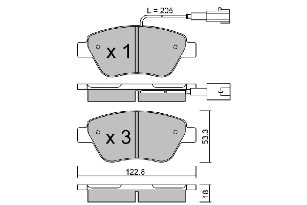 BPPE-1007 AISIN Комплект тормозных колодок, дисковый тормоз (фото 1)