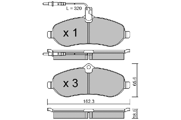 BPPE-1010 AISIN Комплект тормозных колодок, дисковый тормоз (фото 1)