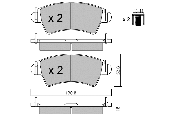 BPPE-1015 AISIN Комплект тормозных колодок, дисковый тормоз (фото 1)