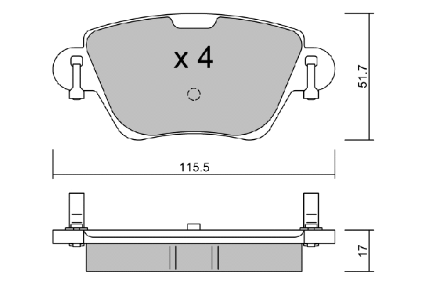 BPPE-2007 AISIN Комплект тормозных колодок, дисковый тормоз (фото 1)