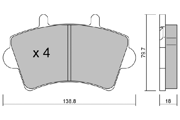 BPRE-1005 AISIN Комплект тормозных колодок, дисковый тормоз (фото 1)
