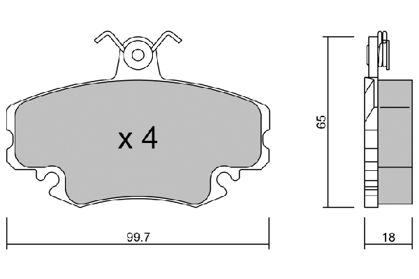 BPRE-1015 AISIN Комплект тормозных колодок, дисковый тормоз (фото 1)