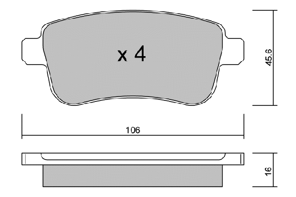 BPRE-2002 AISIN Комплект тормозных колодок, дисковый тормоз (фото 1)