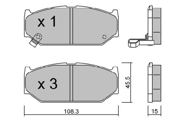 BPSZ-1000 AISIN Комплект тормозных колодок, дисковый тормоз (фото 1)