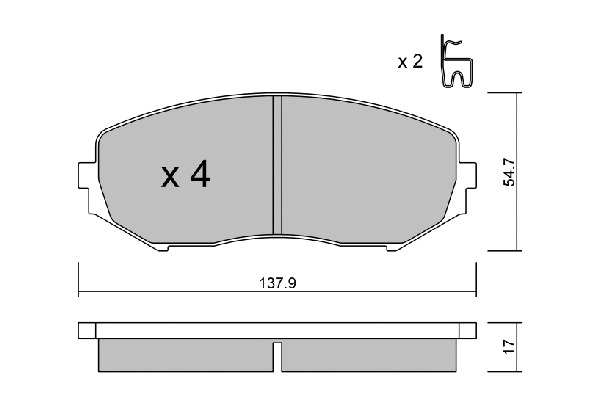 BPSZ-1005 AISIN Комплект тормозных колодок, дисковый тормоз (фото 1)